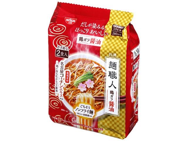 Nissin Menshokunin Chicken Soy Sauce 2-Serving Pack (Special Order Item) [Purchase Quantity: 18]