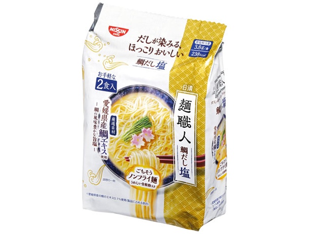Nissin Menshokunin Tai Dashi Salt 2-pack (Special Order Item) [Purchase Quantity: 18]