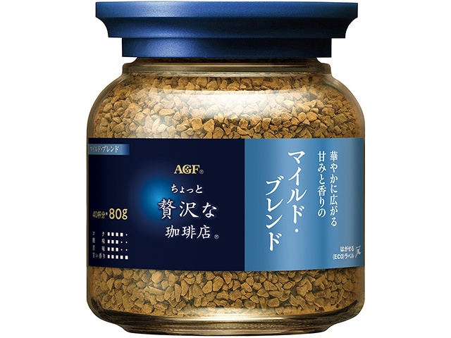 AGF Luxury Coffee Shop Mild Blend, 80g Jar (Special Order Item) [Purchase Quantity: 24]
