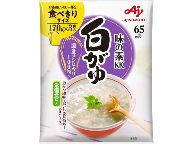 Ajinomoto White Rice Porridge, 170g x 3 servings, Special Order Item [Purchase Quantity: 10]