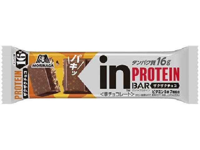 Morinaga In-Bar Protein Crunchy Chocolate 1 Bar ＠ [Purchase 12]