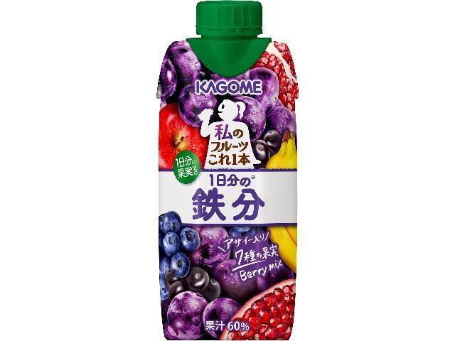 Kagome My Fruit, One Bottle of Iron for One Day, 330ml (Special Order Item) [Purchase Quantity: 12]