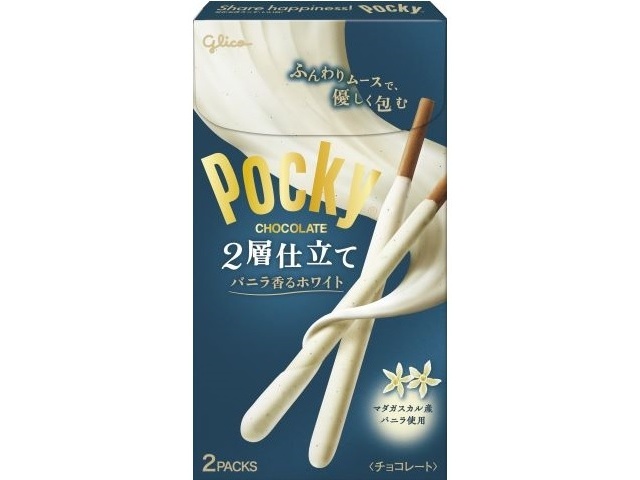 Glico Pocky Double-Layer Vanilla-Scented White (2 Packs) [Purchase 10]