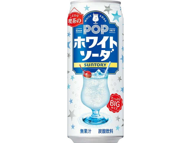 Suntory POP White Soda Can, 490ml [This Month's Special] [Pre-order Item] [Purchase Quantity: 24]