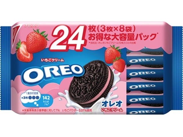 Oreo Family Pack Strawberry Cream, 24 pieces (Purchase 12 pieces)