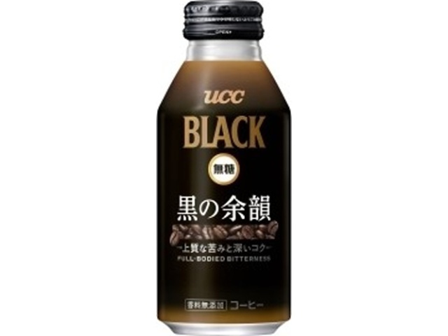 UCC Unsweetened Black Coffee, Black Aftertaste, B Can, 375g (Purchase 24 Cans)