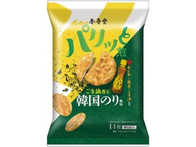 Kingodo Crispy Roasted Sesame Oil Korean Seaweed Flavor, 14 Sheets (Purchase 12)