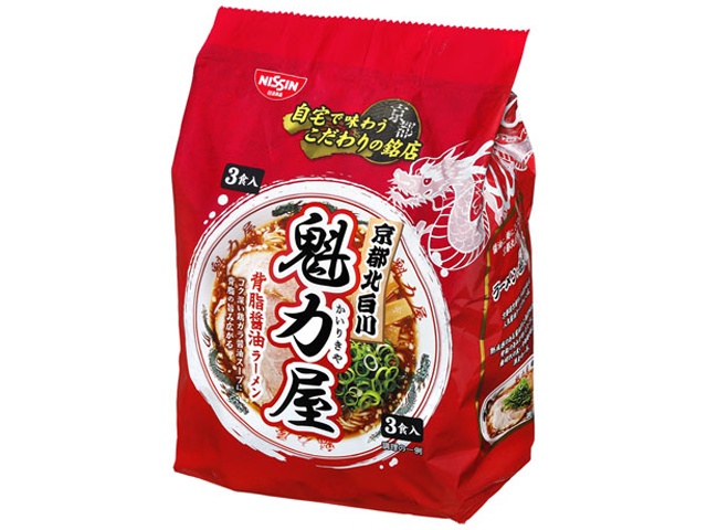 Nissin Kairikiya Supervised Back Fat Soy Sauce Ramen 3-pack (Special Order Item) [Purchase Quantity: 9]