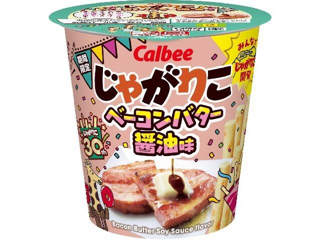 Calbee Jagariko Bacon Butter Soy Sauce Flavor 52g (Pack of 12)