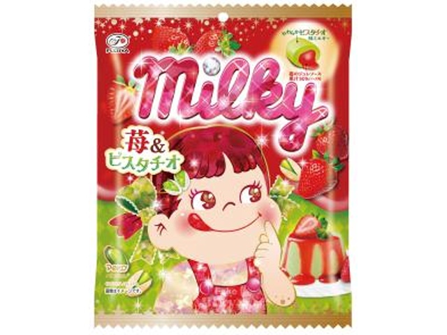 Fujiya Milky Strawberry & Pistachio Bag 62g  [Purchase 6] [Limited Quantity] ％