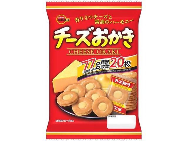 Bourbon Cheese Rice Crackers 77g (8 pieces)