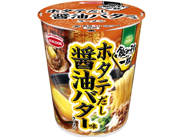 Ace Scallop Broth Soy Sauce Butter Flavored Ramen (Made-to-Order) [Purchase 12]