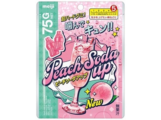 Meiji Peach Soda Up 75g [New Product Released January 13th]  [Purchase 7]