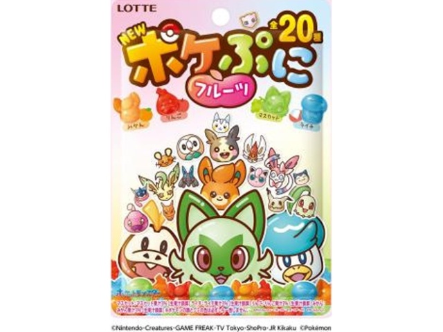 Lotte PokePuni Fruits 80g [New Product Released January 6th] Pre-order Item [Purchase Quantity: 12]