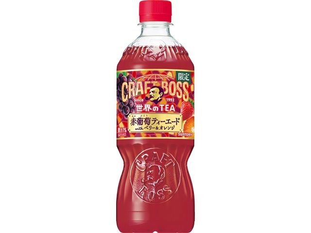 Craft Boss World Tea Red Grape Tea-Ade 500ml [New Product Released January 20th] [This Month's Special Offer] [Purchase Quantity: 24]