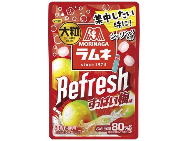 Morinaga Large Ramune Refresh Sour Plum 28g [New Product Released January 13th] [Purchase 10]
