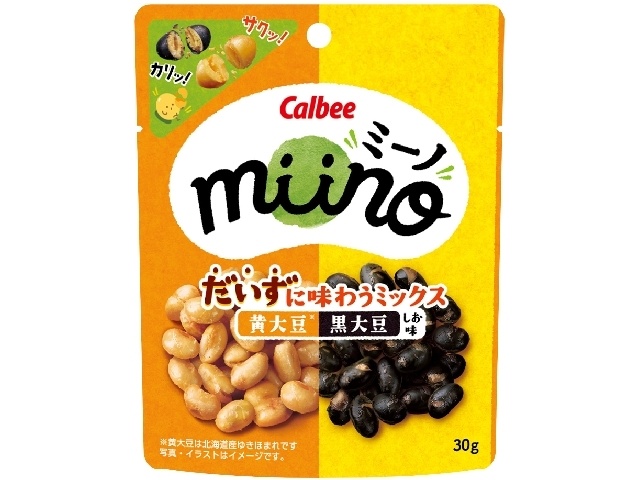 Calbee Miino Soy Mix Yellow Soybeans 30g [New Product Released January 19th]  [Purchase Quantity: 12]