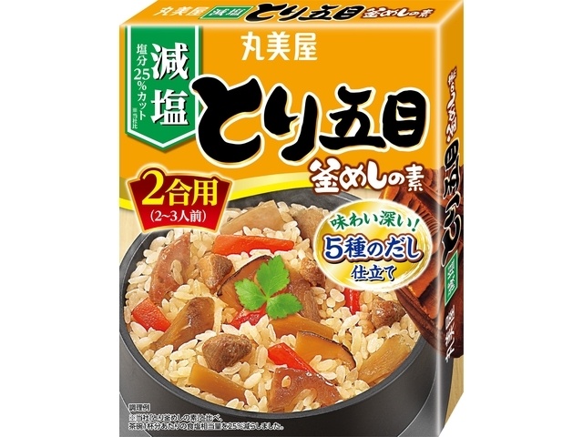 Marumiya Low-Sodium Chicken Gomoku Kamameshi Seasoning, 180g [New Product, Released February 5th] [Special Order Item] [Purchase Quantity: 48]