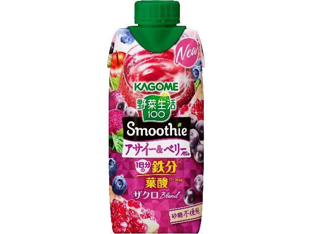 Kagome Vegetable Life Smoothie Acai & Berry Paper 330 [New Product Released February 3rd] [Purchase Quantity: 12]