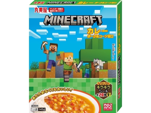 Marumiya Minecraft Curry, Mild, 145g [New Product, Released February 19th] Special Order Item [Purchase Quantity: 60]