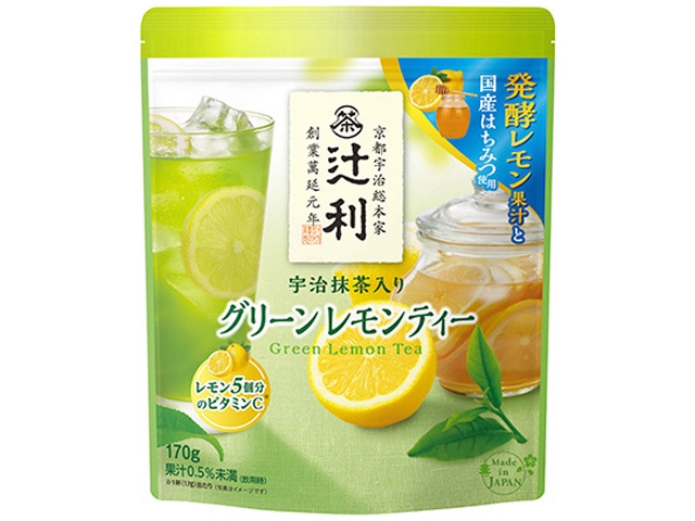 Tsujiri Uji Matcha Green Lemon Tea, 170g [New Product, Released March 1st] [Special Order Item] [Purchase 12]