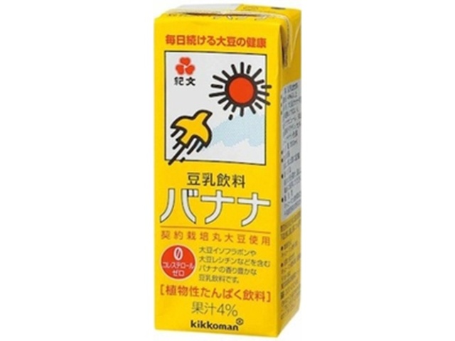 Kikkoman Soy F Soy Milk Drink Banana 200ml (Backordered) [Purchase 18]