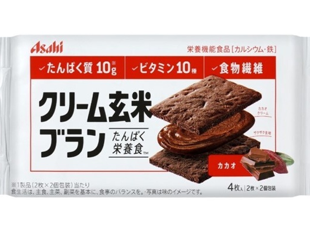 Asahi Group Foods Cream Brown Rice Bran Cacao 72g (Purchase of 6)