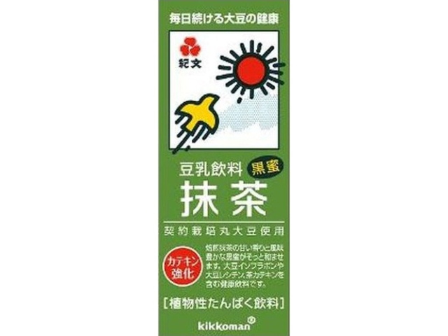 Kikkoman Soy F Soy Milk Matcha Slim Type 200ml (Pack of 18)