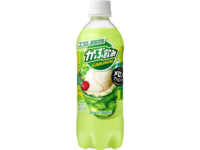 Pokka Sapporo Foods Gabunomi Melon Cream Soda P 500ml [This Month's Special Drink]  [Purchase 24]